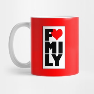 I Love My Family Slogan Family Reunion Typography Mug